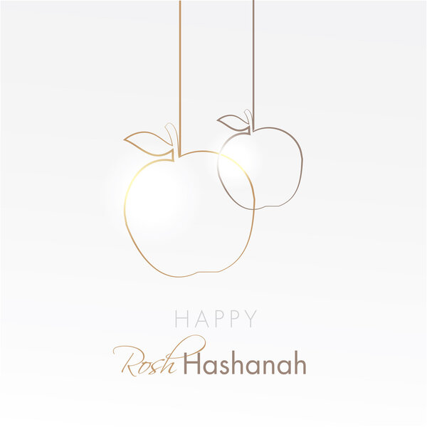Happy rosh hashanah holiday card