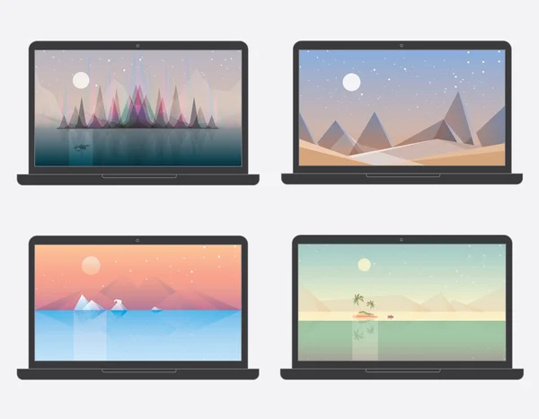 Desktop-Hintergrund Landschaft Designs — Stockvektor