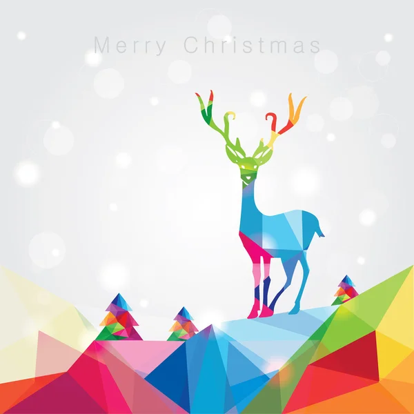 Moderne trendy merry christmas landschap — Stockvector