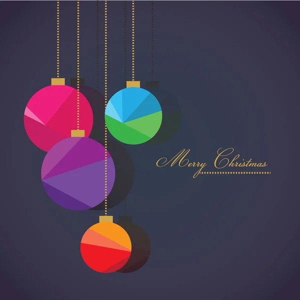 Multicolored geometric pattern christmas ornaments — Stock Vector