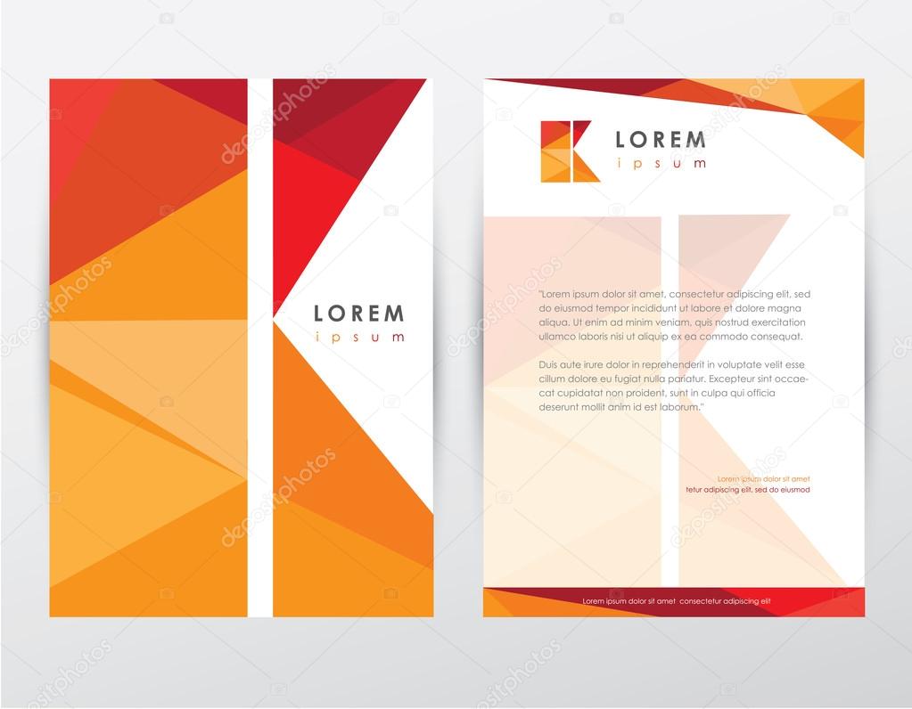 Brochure cover and letterhead template design