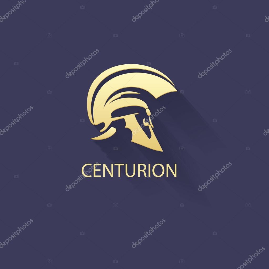 Centurion warrior helmet logo design element- security business visual identity