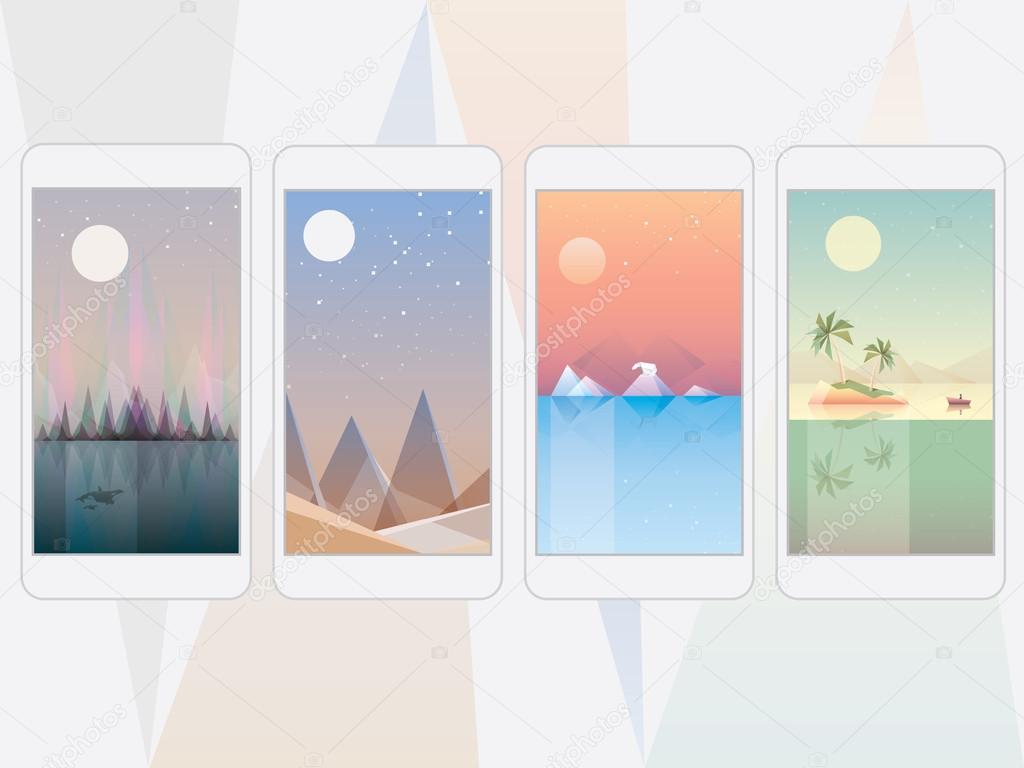 Mobile phone wallpaper landscape designs