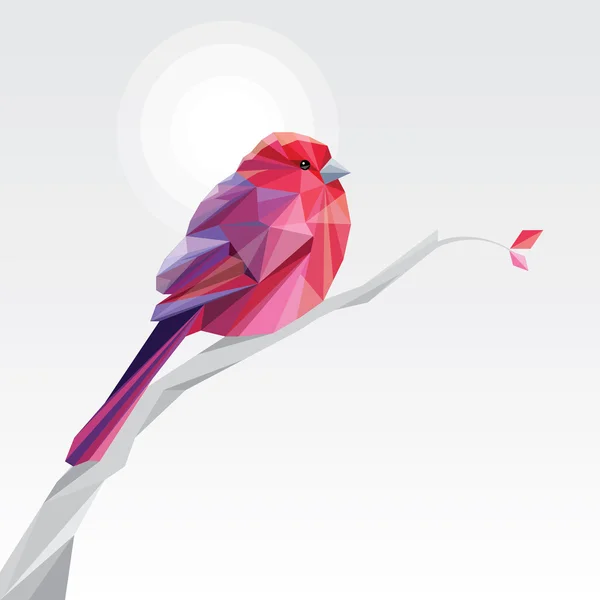 Bstract magenta oiseau géométrique triangulaire — Image vectorielle