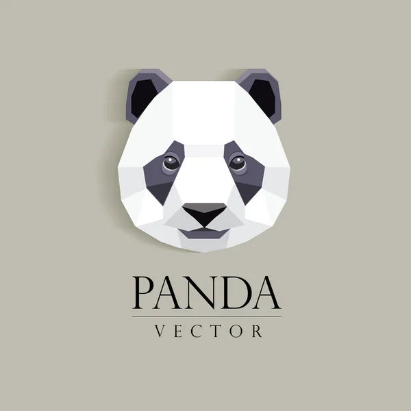 Panda kepala gaya poli rendah Stok Vektor Bebas Royalti