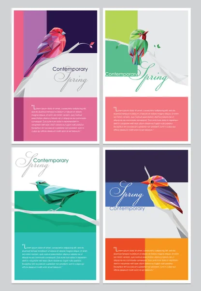 Brochure printemps couvre collection — Image vectorielle