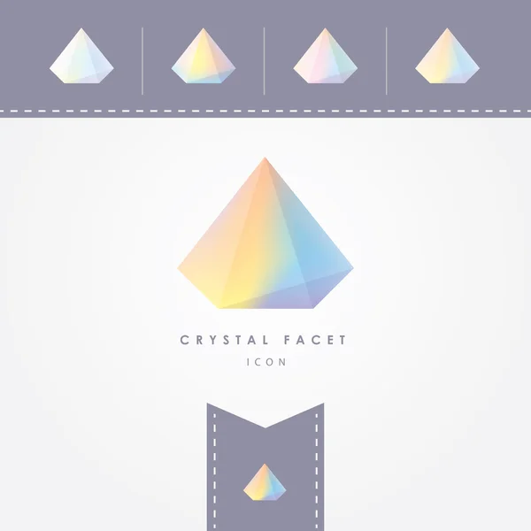 Polygonale dreieckige Logos — Stockvektor