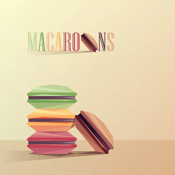 Gâteaux macarons colorés — Image vectorielle