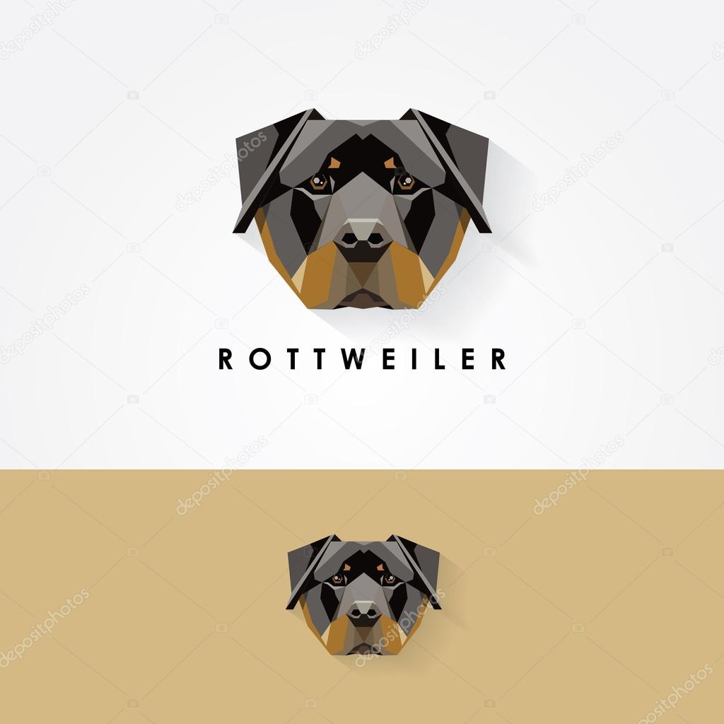 Rottweiler Hundekopf Stockvektor Dianahlevnjak 77863580