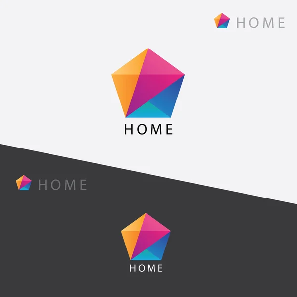 Geometric polygon logo — Stock Vector