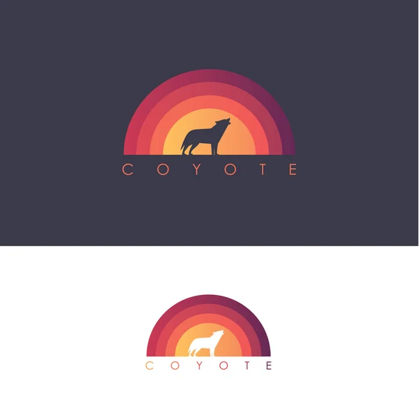 Coyote logo design mark — Stock Vector