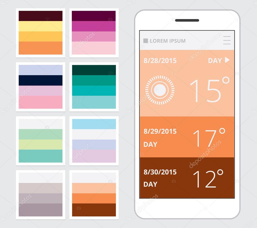 color combinations for application interface designs