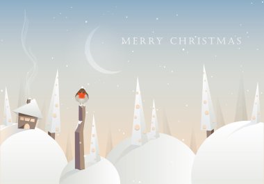 Güzel Merry Christmas manzara
