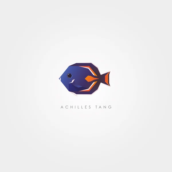 Achilles Tang tropikalnych ryb morskich — Wektor stockowy