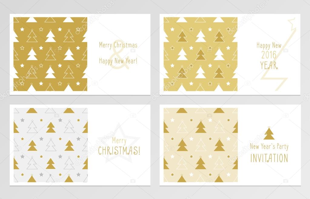 Christmas patterns, backgrounds with pine trees
