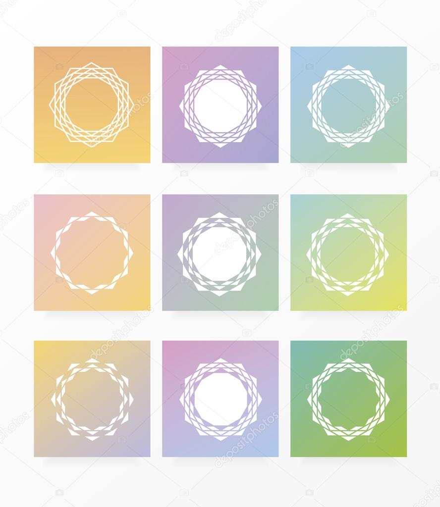 Colorful circle shaped cards