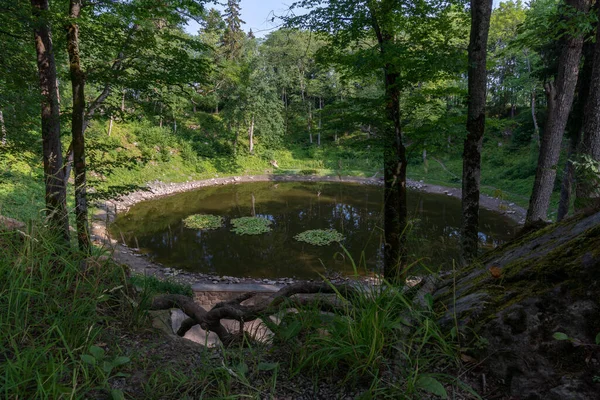 Estonya, Saaremaa Adası. Kaalii köyünde göktaşı krateri