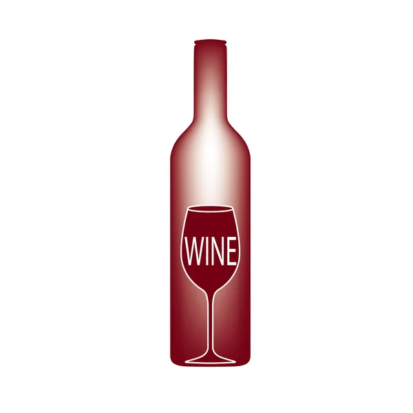 Şarap şişeleri ve şarap bardakları vektör çizimi. — Stok Vektör