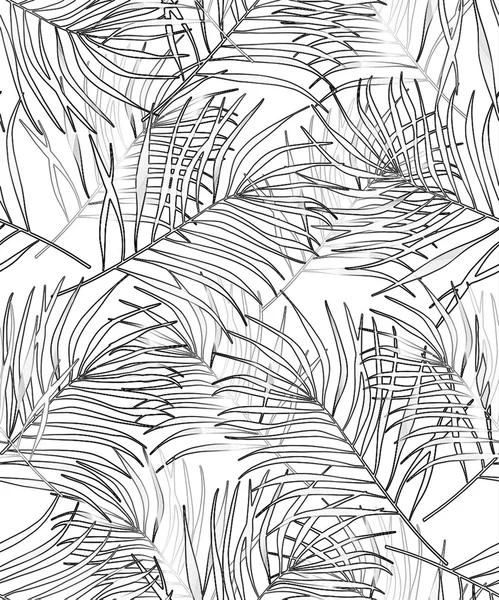Seamless pattern from leaves of a palm tree.