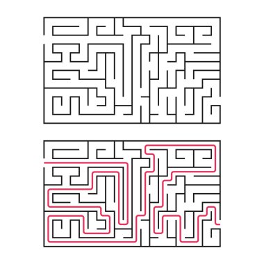 Vektör çizim labirent.