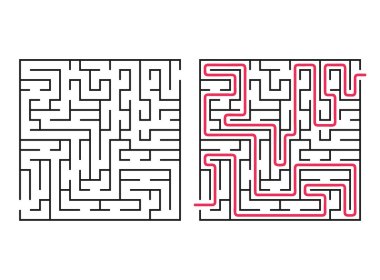 Vektör labirent / labirent.