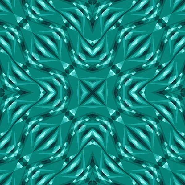 Tidewater Color Verde Fondo Abstracto Moda Patrón Sin Costura Geométrica — Vector de stock