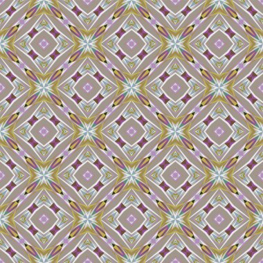 Geometrik dikişsiz desen, soyut renkli arkaplan, modaya uygun süs, küçük şekiller, tekstil, kumaş, dekorasyon için vektör dokusu.