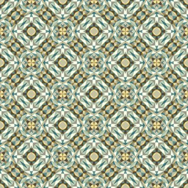 Geometrik dikişsiz desen, soyut renkli arkaplan, moda süsü, moda deseni küçük şekiller, tekstil, kumaş, duvar kağıdı, dekorasyon için vektör dokusu.