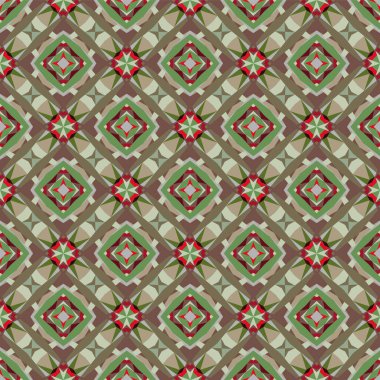 Geometrik dikişsiz desen, soyut renkli arkaplan, tekstil, kumaş, dekorasyon için vektör dokusu.