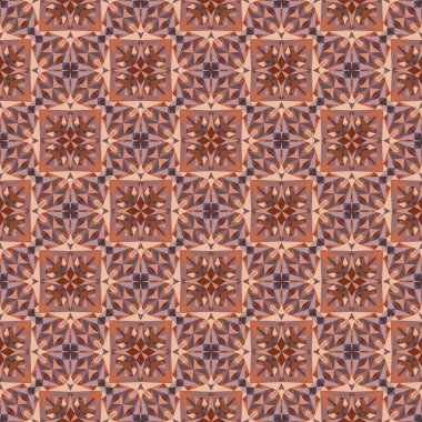 Geometrik dikişsiz desen, soyut renkli arkaplan, modaya uygun süs, küçük şekiller, tekstil, kumaş, dekorasyon için vektör dokusu.