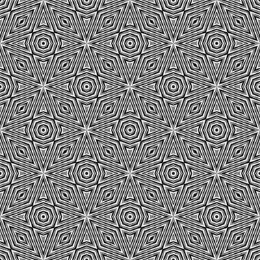 Geometrik dikişsiz kalıp, soyut arkaplan, vektör dokusu.