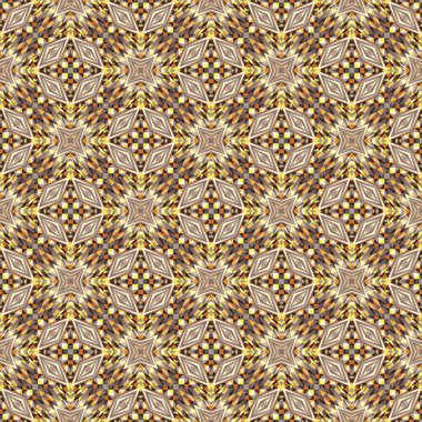 Altın desen, süs, dekorasyon, kusursuz altın doku, geometrik arkaplan, moda baskısı küçük şekiller, duvar kağıdı, kumaş, tekstil, ambalaj kağıdı vektör tasarımı şablonu.