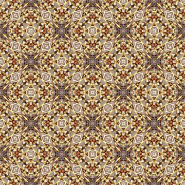 Altın desen, süs, dekorasyon, kusursuz altın doku, geometrik arkaplan, moda baskısı küçük şekiller, duvar kağıdı, kumaş, tekstil, ambalaj kağıdı vektör tasarımı şablonu.