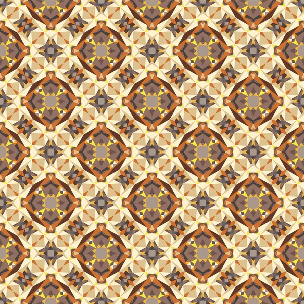 Gold Pattern Ornament Decoration Seamless Golden Texture Geometric Symmetric Background — Stock Vector