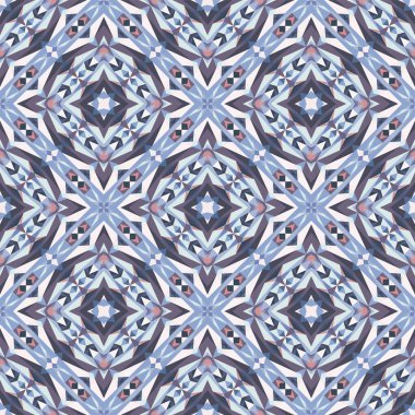Geometrik dikişsiz desen, soyut renkli arkaplan, moda süsü, moda baskısı, kumaş, tekstil, dekorasyon için vektör dokusu.