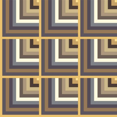 Geometrik dikişsiz desen, süs, soyut renkli arkaplan, moda baskısı, tekstil, kumaş, dekorasyon için vektör dokusu.