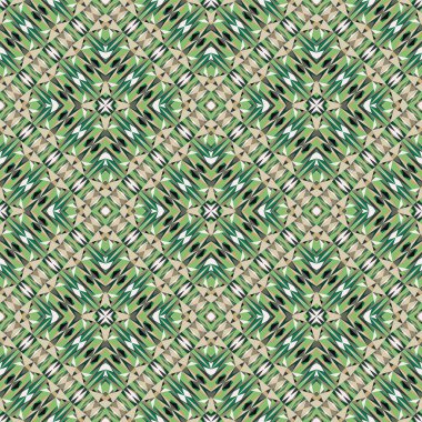 Geometrik dikişsiz desen, süs, soyut renkli arkaplan, moda baskısı, tekstil, kumaş, duvar kağıdı, dekorasyon için vektör dokusu.