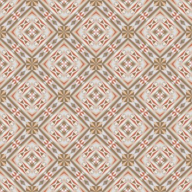 Geometrik dikişsiz desen, süs, soyut renkli arkaplan, moda baskısı, vektör dokusu.