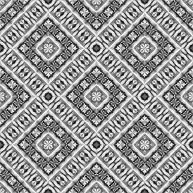 Geometrik dikişsiz desen, süs, soyut siyah beyaz arkaplan, moda baskısı, vektör dokusu.