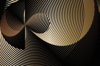 Soyut yarım ton çizgileri altın metalik etki arka planı, geometrik dinamik desen, vektör modern tasarım dokusu kart, kapak, poster, afiş, el ilanı.