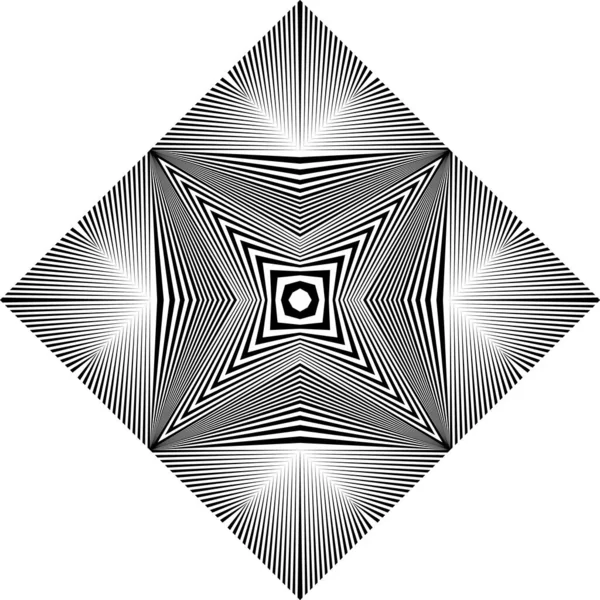 Геометричний Динамічний Візерунок Напівтонові Лінії Чорно Білий Фон Векторний Сучасний — стоковий вектор