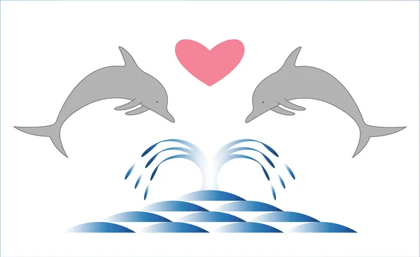 Dolphins. — Stock Vector