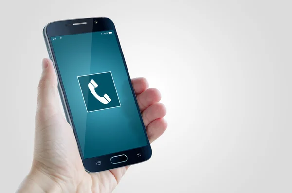 smart phone in hand calling mockup