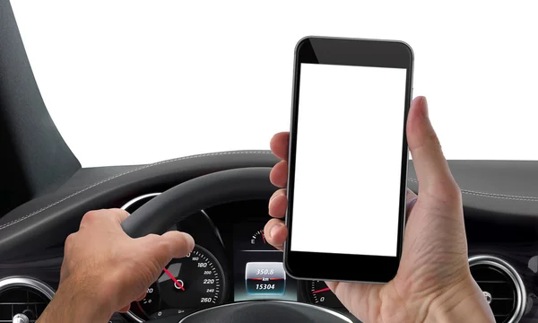 sürücü telefon mockup izole