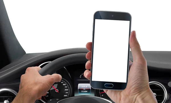 sürücü telefon mockup izole