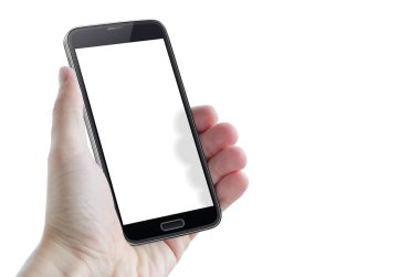 akıllı telefon elinde izole