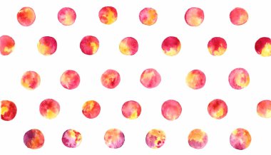 El boyaması suluboya, soyut geometrik polka desenli desen. Tasarımınız için şablon.