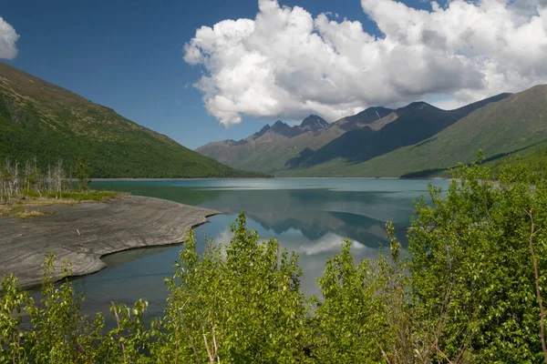 Eklutna Lake Far End Chugach State Park Alaska — Stock Photo, Image