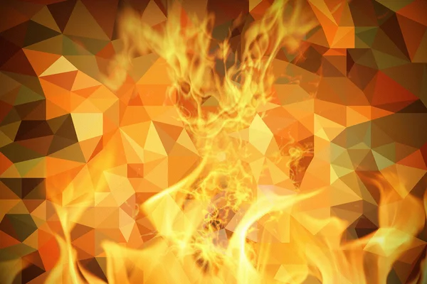 Fire polygonal background — Stock Photo, Image