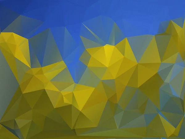 Yellow-blue polygonal background — Stock Photo, Image